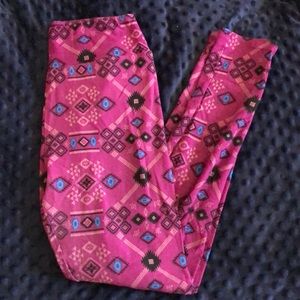 LLR Purple Aztec Leggings